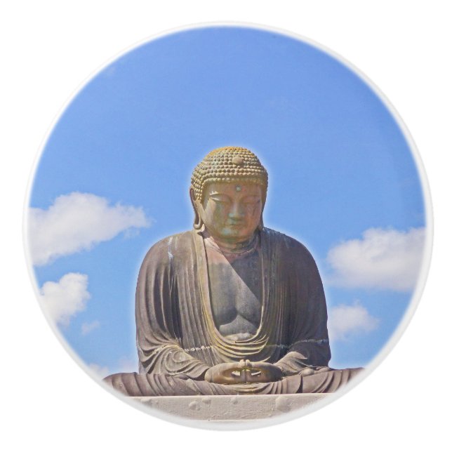 custom ceramic knob/ "BUDDHA" Knob (Front)