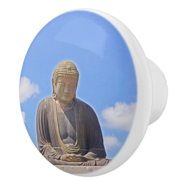 custom ceramic knob/ "BUDDHA" Knob (Right)