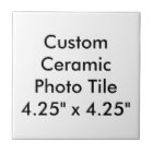 Custom Ceramic Photo Tile 4.25" x 4.25"
