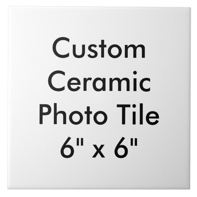 Custom Ceramic Photo Tile 6" x 6" (Front)