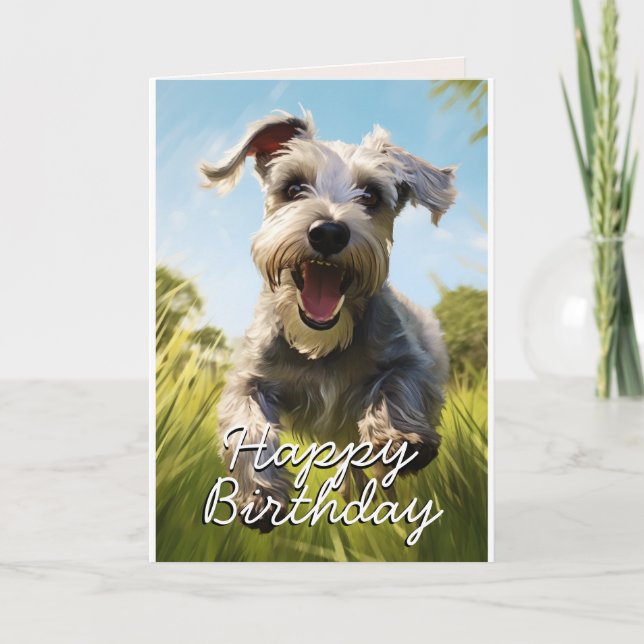 Custom Cesky Terrier Birthday Card (Front)