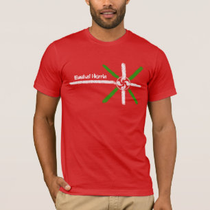 Custom, chalk drawn Basque Ikurriña and Lauburu, T-Shirt