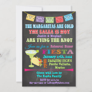Custom Chalkboard Mexican Fiesta CONTACT DESIGNER! Invitation