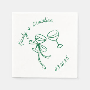 Custom Champagne Toast Wedding Napkins