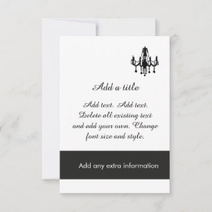 Custom Chandelier Formal Evening Party Invitation
