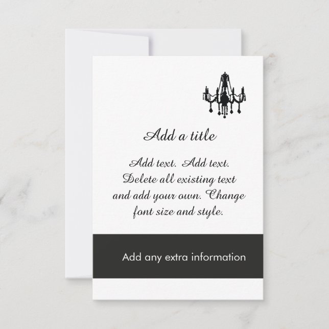Custom Chandelier Formal Evening Party Invitation (Front)