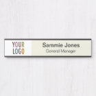 Custom Changeable Name Plate with Company Logo