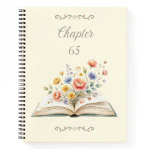 Custom Chapter Birthday Open Book Notebook