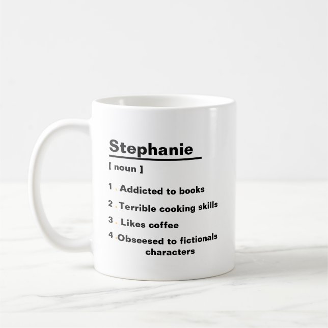 Custom Character and  Personalised Name Mug (Left)