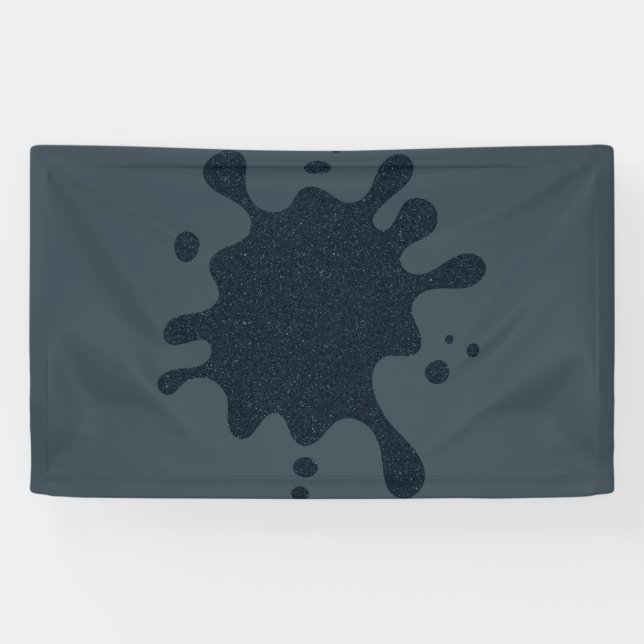 Custom Charcoal Splash Banner – Monochrome Noise (Horizontal)