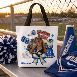 Custom Cheer Mum Photo Sports Pride Tote Bag