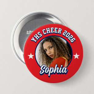 Custom Cheerleader Brag Button, Game Day Cheer 7.5 Cm Round Badge