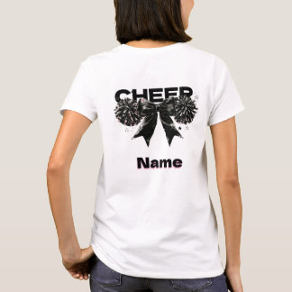 Custom Cheerleader Name Bow T-Shirt