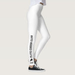 Custom Cheerleading Leggings Team Name Monogram<br><div class="desc">Awesome custom leggings for you or your entire Cheer Club/Team. Your team name runs up the legs and your monogram, name or number is positioned just above the ankle and below a megaphone. You can change the text colour to match your team uniform/colours - just click on "customise it", highlight...</div>
