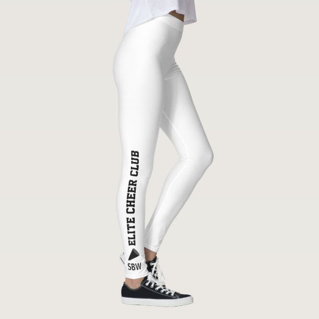 Custom Cheerleading Leggings Team Name Monogram (Right)