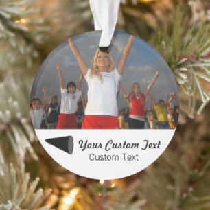 Custom Cheerleading Photo & Name Christmas Tree Ornament