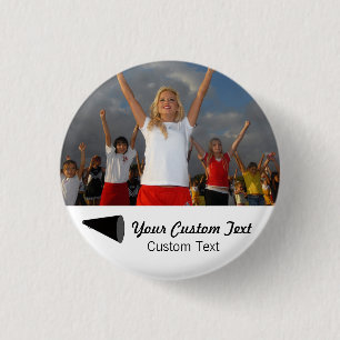 Custom Cheerleading Photo Team Spirit 3 Cm Round Badge