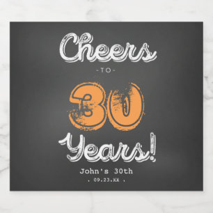 Custom Cheers Milestone Birthday Beer Bottle Label
