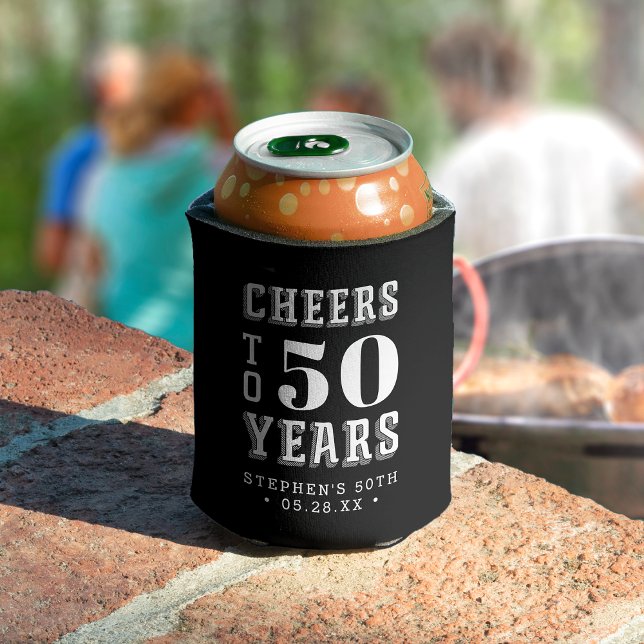 Custom Cheers Milestone Birthday Can Cooler (Creator Uploaded)