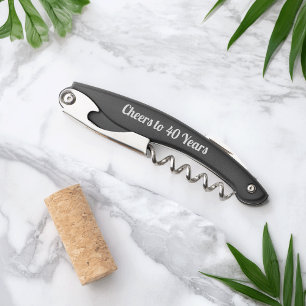 Custom Cheers Milestone Birthday Corkscrew
