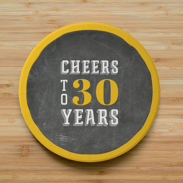 Custom Cheers Milestone Birthday Party Paper Plate (Creator Uploaded)