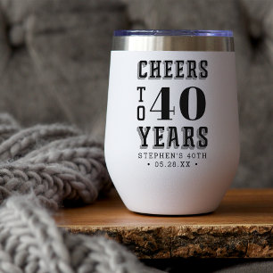 Custom Cheers to 40 Years   Any Milestone Birthday