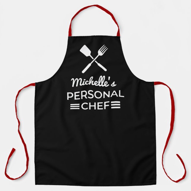 Custom Chef Apron - Flirty Spouse Cooking Pun Gift (Front)