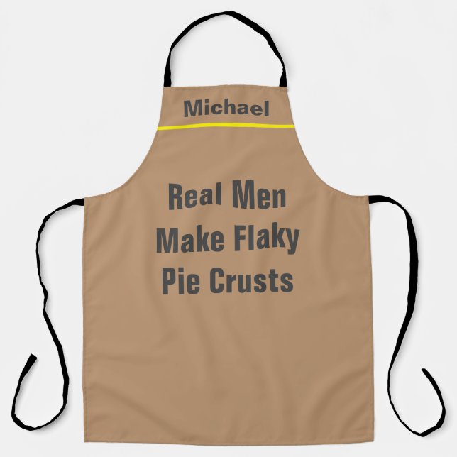 Custom Chef Name Personalised Real Men Memes Baker Apron (Front)