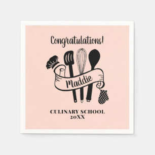 Custom Chef Utensil Cooking School Napkin