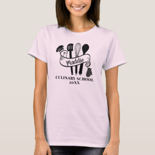 Custom Chef Utensil Cooking School T-Shirt