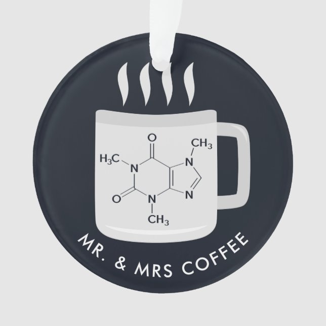 Custom Chemistry Lab Technicians Coffee Lovers Ornament (Front)