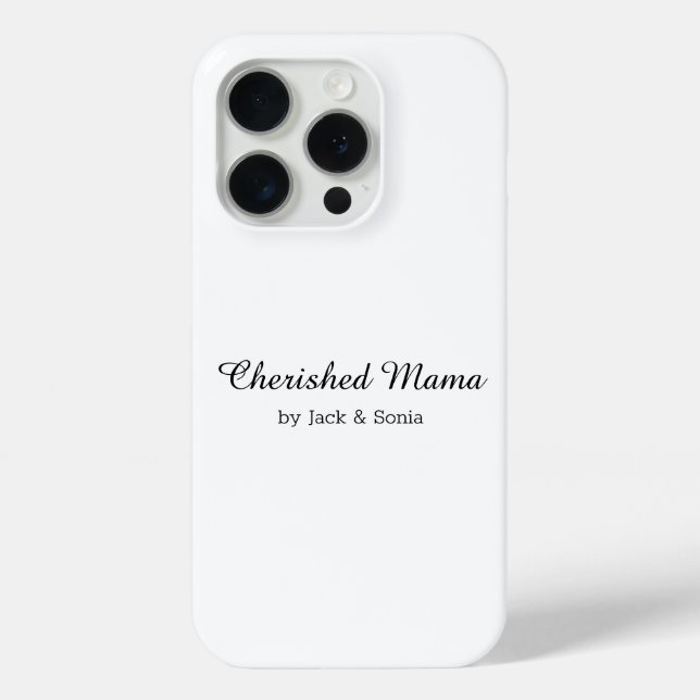 Custom Cherished Mama, Kids Name, Modern Mum, Case-Mate iPhone Case (Back)