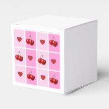 Custom Cherry Heart Chequerboard Pattern