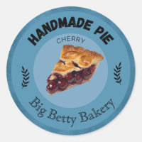 Custom Cherry Pie Labels | Personalised Bakery Pac