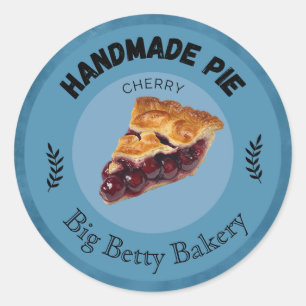 Custom Cherry Pie Labels Personalised Bakery Pac