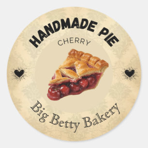 Custom Cherry Pie Labels Personalized Bakery Pac