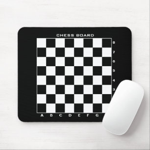 Custom chess board with numbers and letters mouse mat