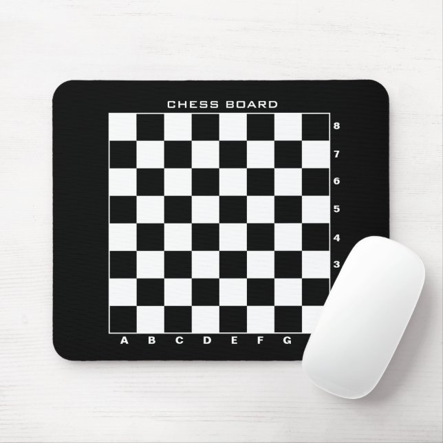 Custom chess board with numbers and letters mouse mat (With Mouse)