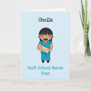 Custom Chibi Front Line Worker Thank You Card