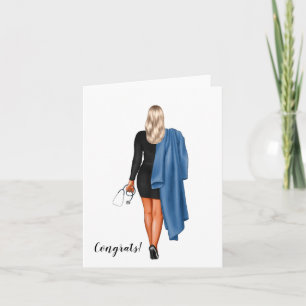 Custom Chic Bachelor's of Nursing Graduation  Card