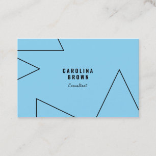 Custom Chic Geometric Blue Business Card