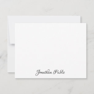 Custom Chic Hand Script Text Simple Personalised Card