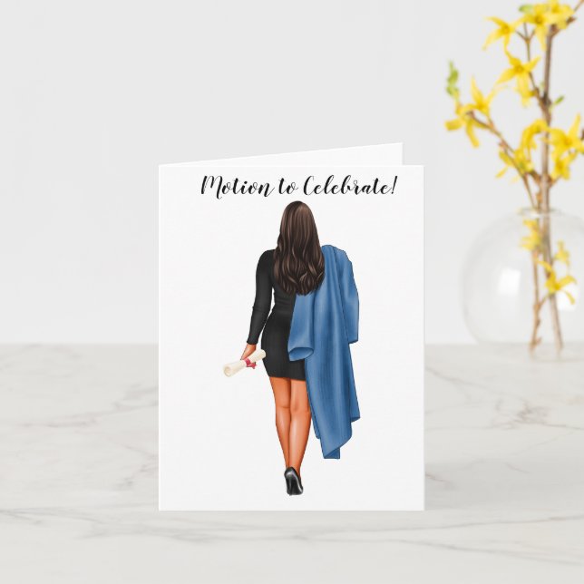 Custom Chic Law School Graduation  Card (Yellow Flower)