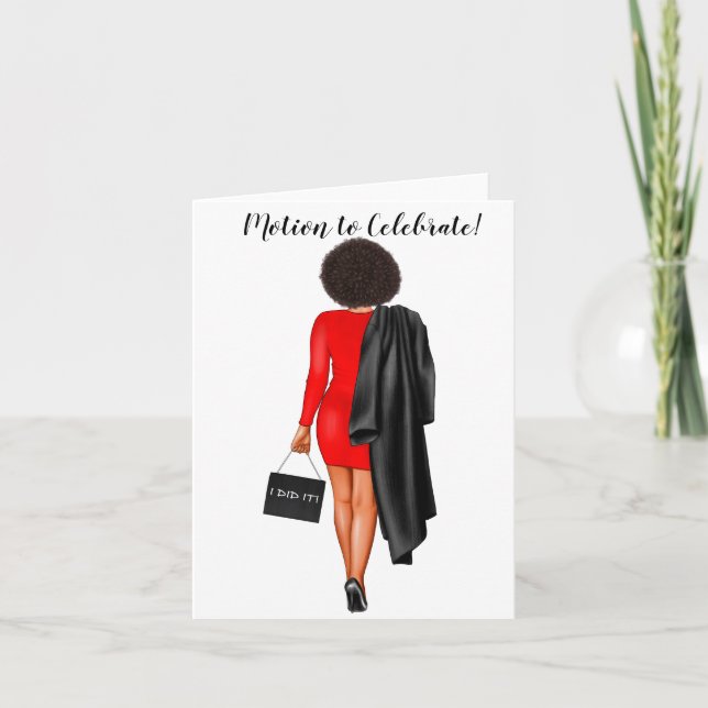 Custom Chic Law School Graduation for Women Card (Front)