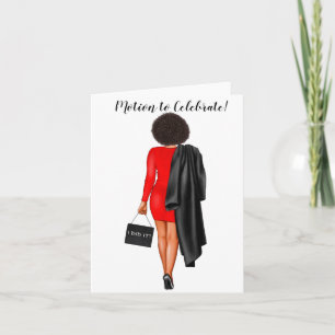 Custom Chic Law School Graduation for Women Card