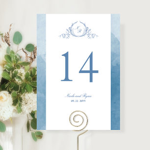 Custom, Chic Monogram Blue Wedding