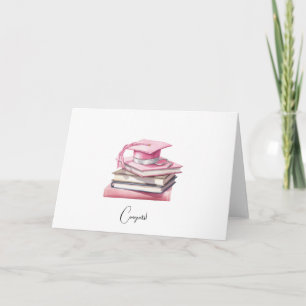 Custom Chic Pink Nurse Graduation Card