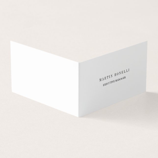 Custom Chic Professional Black & White Business Card (Outside)