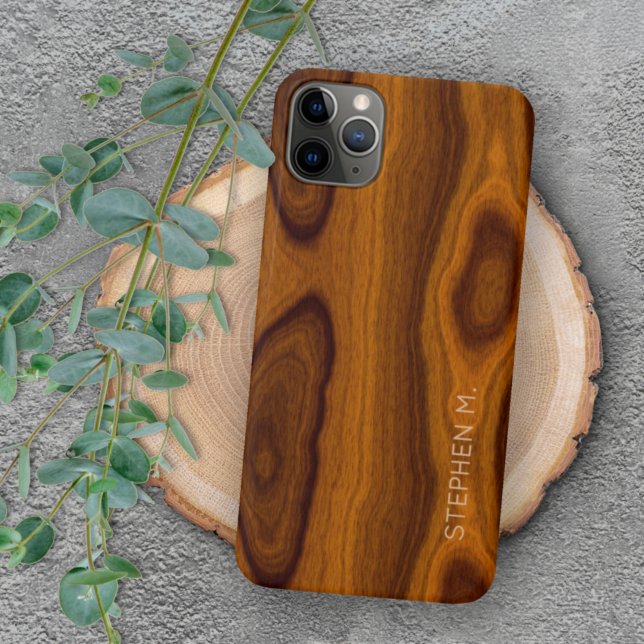 Custom Chic Stylish Retro Woodgrain Pattern iPhone Case (Creator Uploaded)