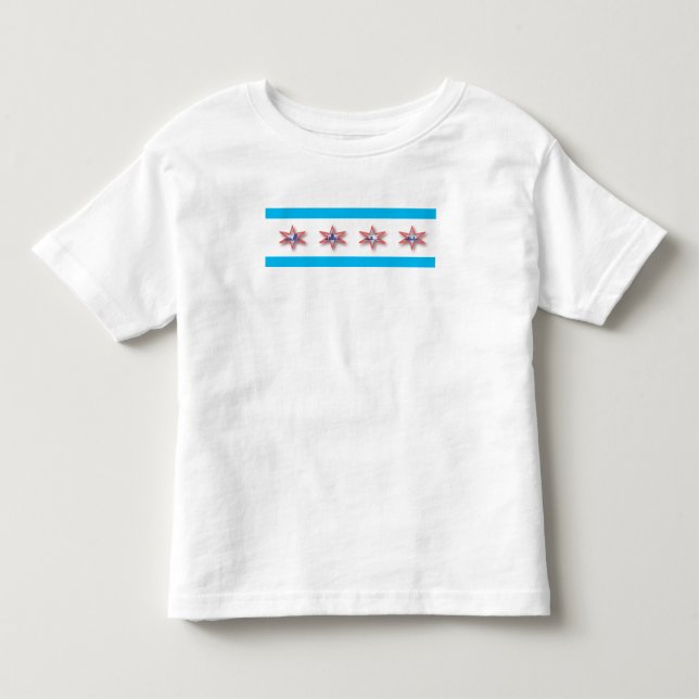 custom chicago flag graphic. toddler tee (Front)